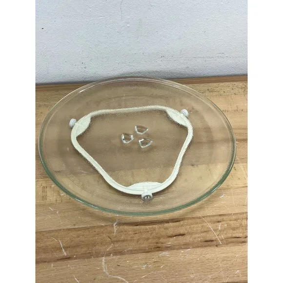 Whirlpool Microwave Glass Turntable Plate Tray w/ Support Ring For UMV1160CW - Picture 1 of 11